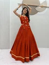 Pc 581 Pure Cotton Handwork & Mirror Work Navratri Lehenga Choli